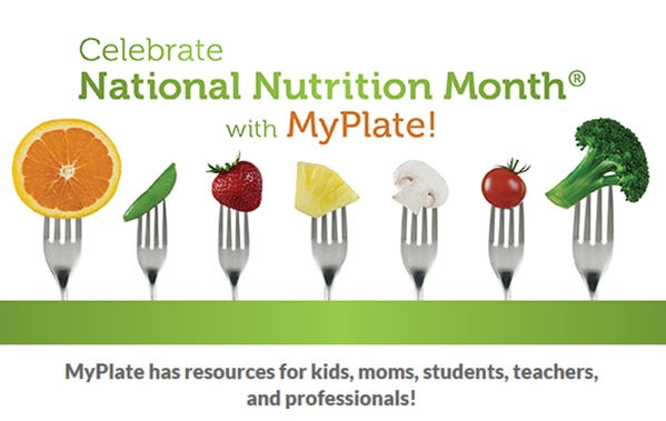 Bite into a healthy lifestyle everywhere you go! Celebrate National Nutrition Month with My Plate!