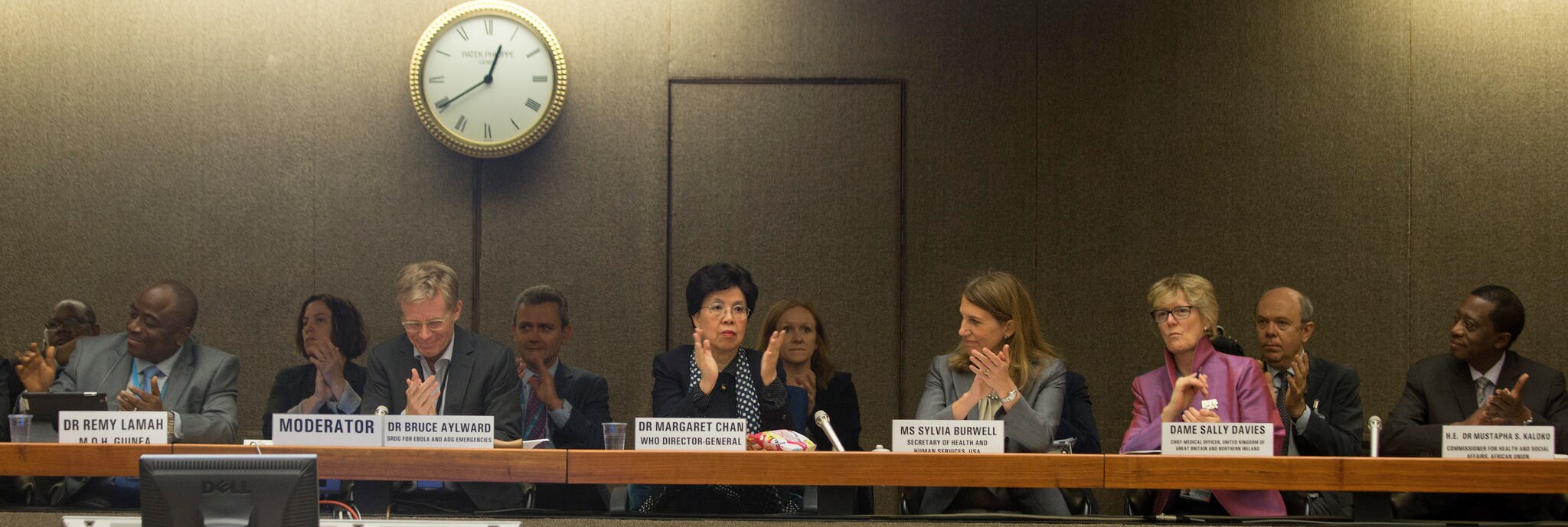 Secretary Burwell attends a World Health Assembly technical session on Ebola with the World Health Organization (WHO).
