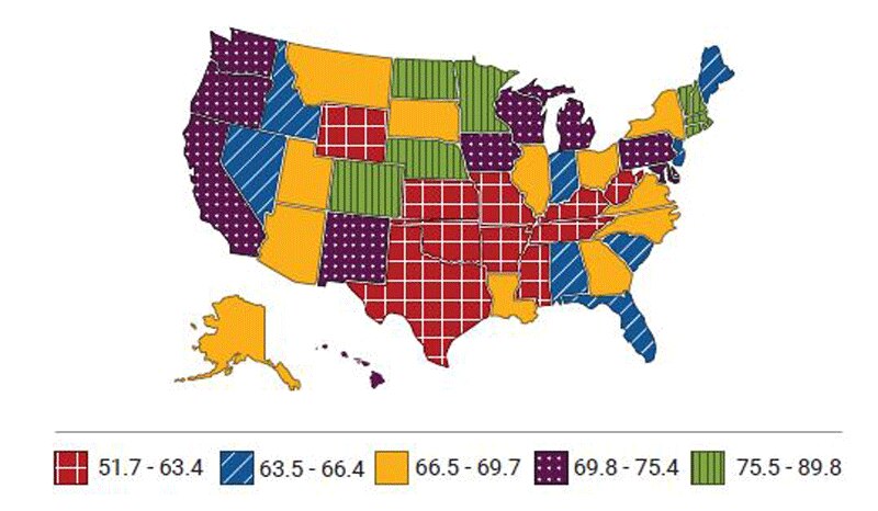 United States maps showing rates of infectious disease based on race