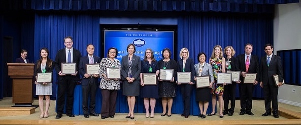 Image of honorees at White House Hepatitis Testing Day event