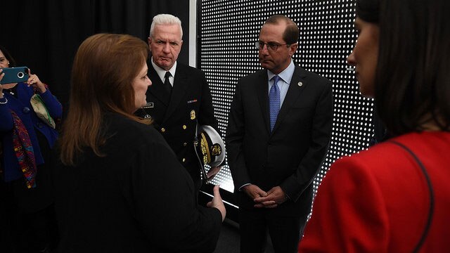 Secretary Azar and Assistant Secretary for Health Brett Giroir participate take a tour of “Prescribed to Death” – an exhibit aimed at changing Americans’ attitudes toward opioids.