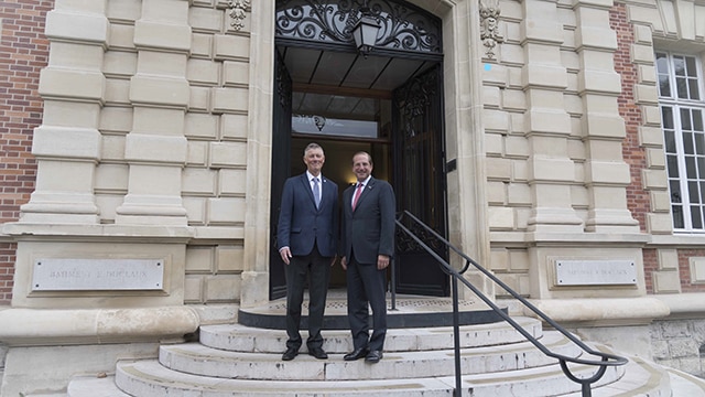 Secretary Azar and Stewart Cole
