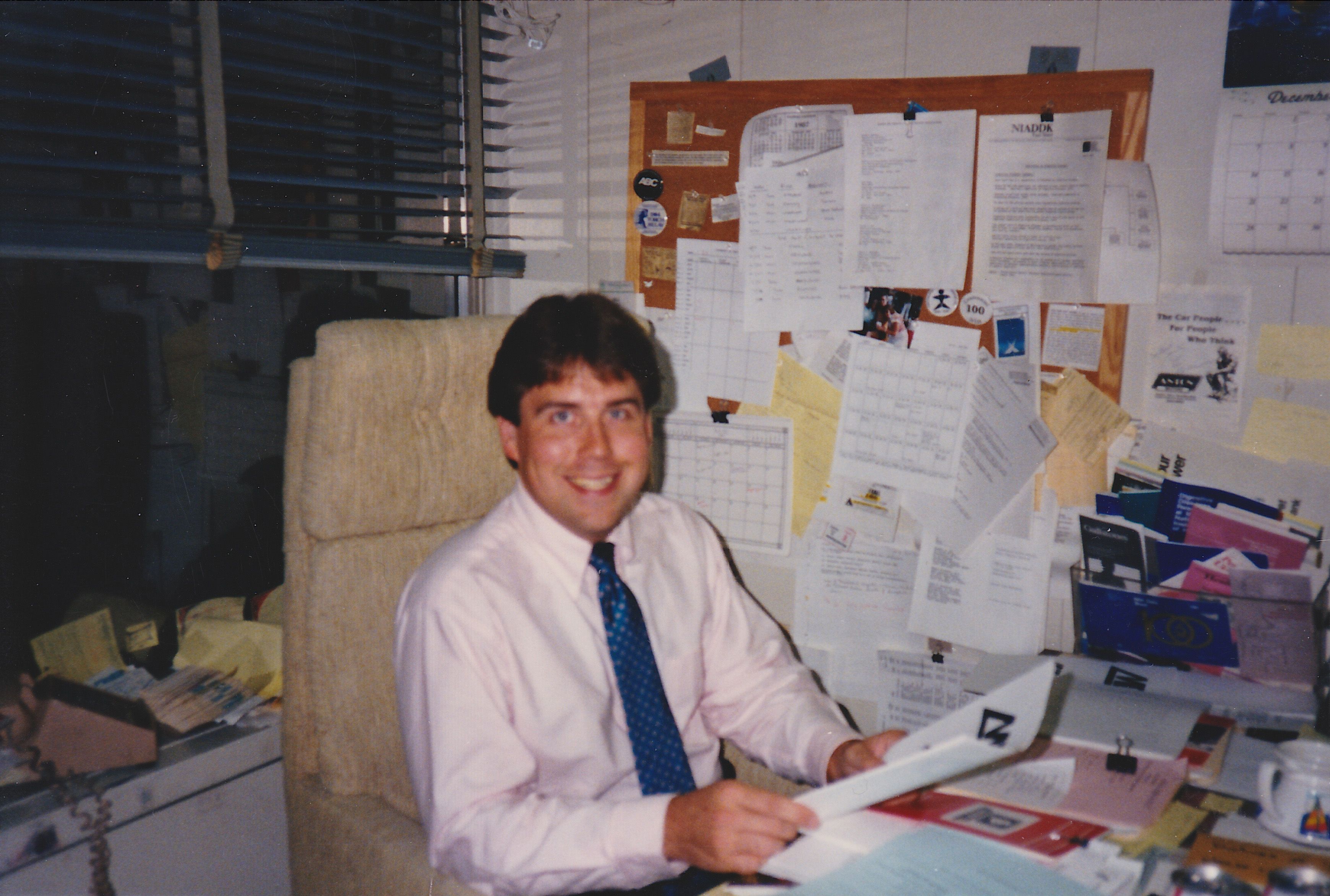 Bill Hall as his desk at NIH