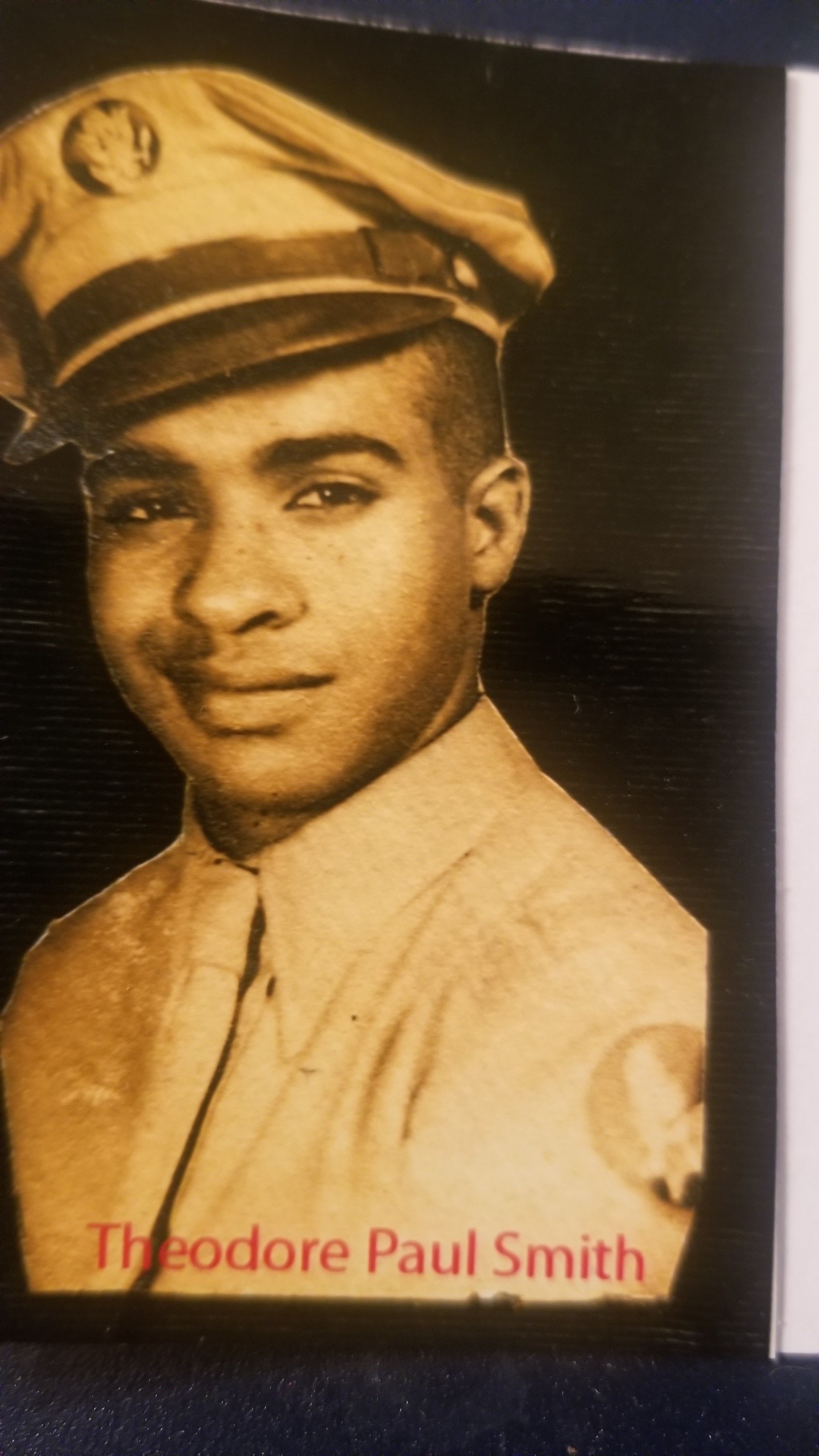 Pictured here: Chris Smith’s father, Theodore Paul Smith, in uniform as a Tuskegee Airman.