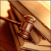 Gavel and books