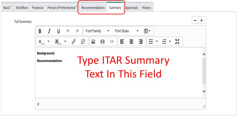 Figure 15: ITAR Review Summary