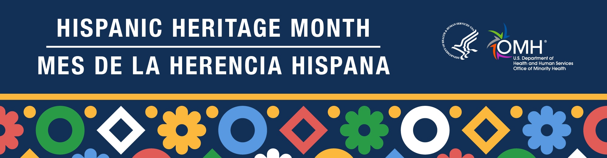 Abstract Hispanic Heritage Month header graphic