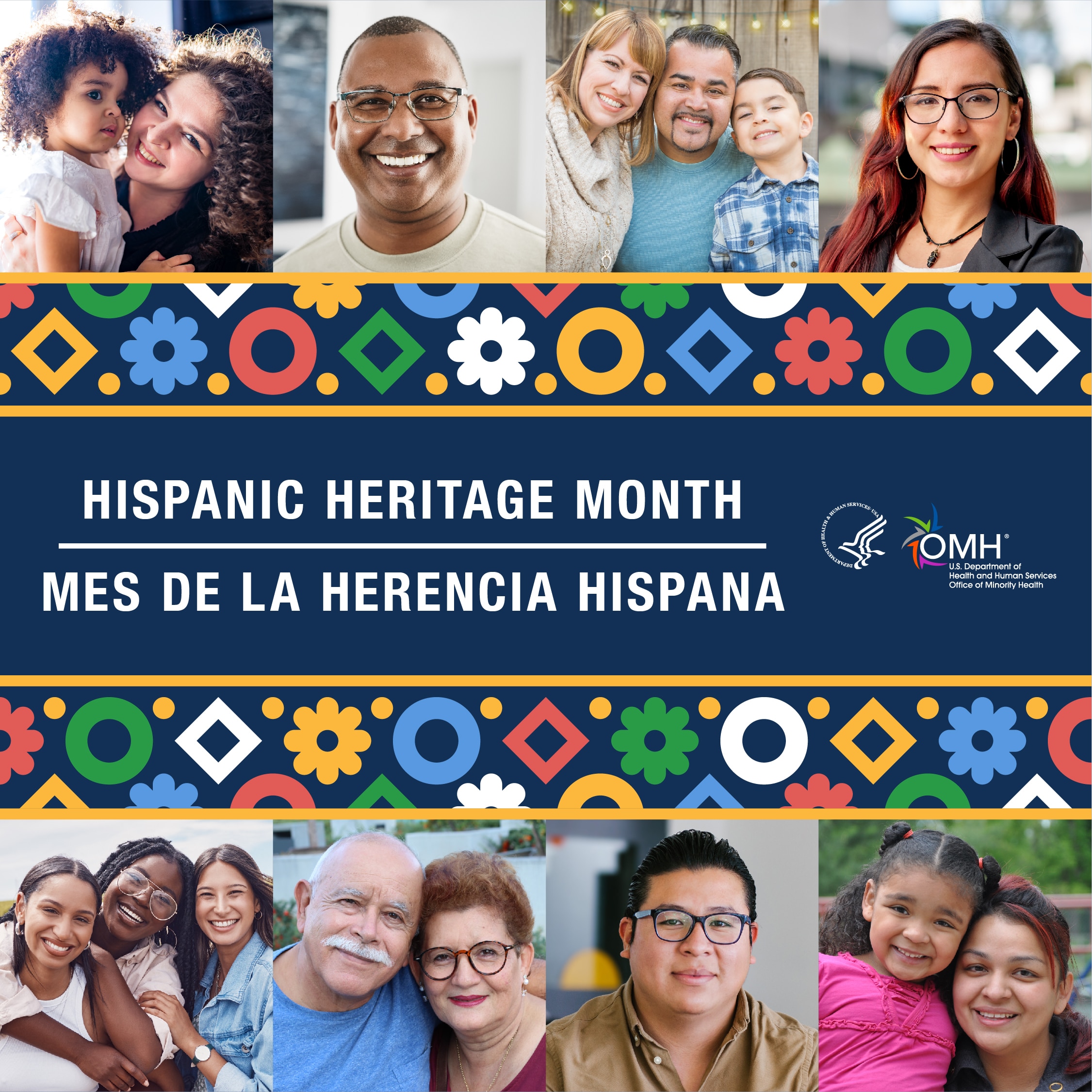 Hispanic Heritage Month collage graphic