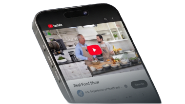 HHS Real Food Show Youtube on Mobile Phone