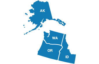 Map of Region 10 States