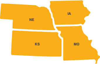 Map of Region 7 States