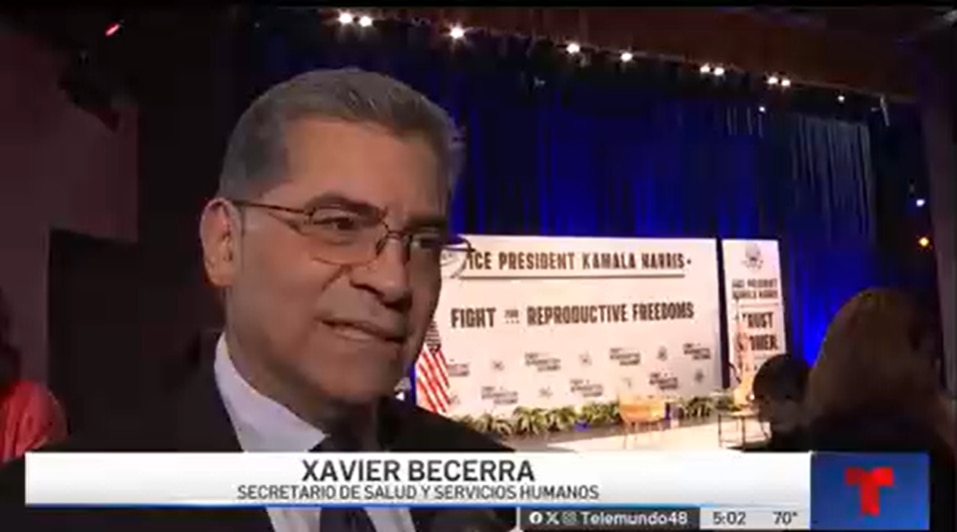 Secretary Xavier Becerra Health and Human Services Telemundo Photo : 