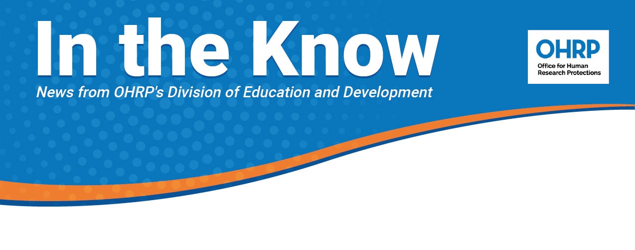 OHRP In the Know newsletter banner