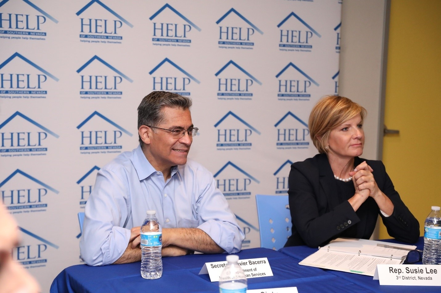 Secretary Becerra and Congresswoman Lee during visit to HELP of Southern Nevada.