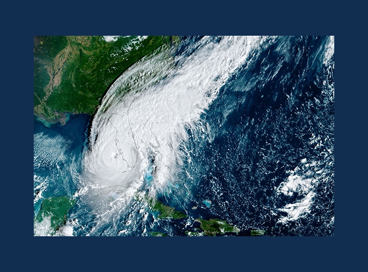 Aerial of Hurricane Ian