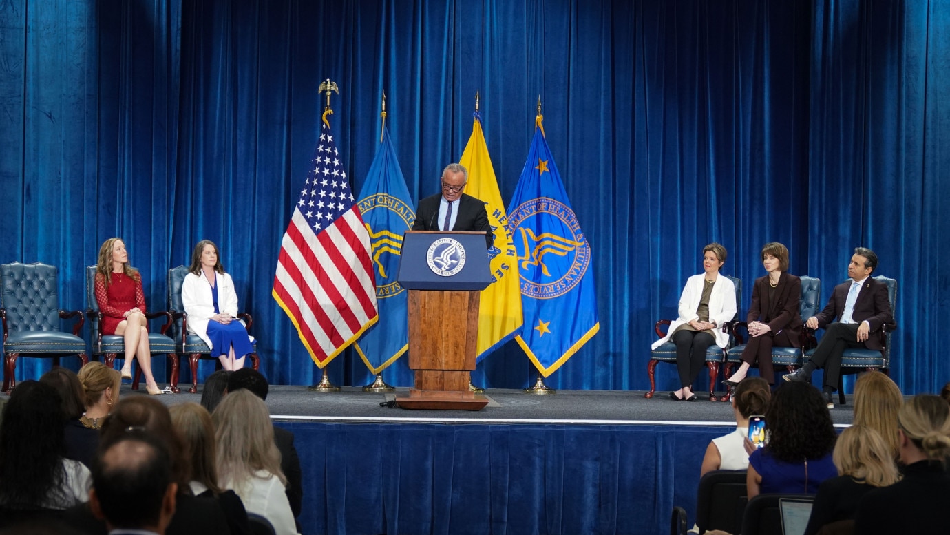 Secretary Kennedy announce historic action to support women's health event in Washington, DC.