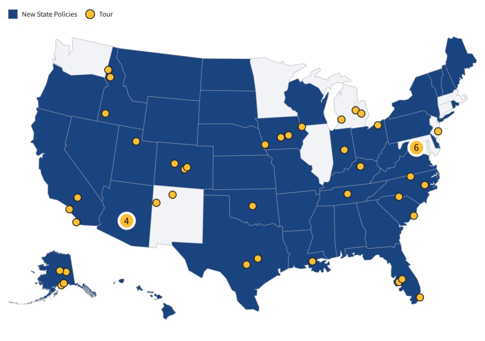 MAHA tour map static image