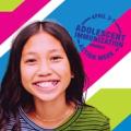 An image of an adolescent girl smiling. The graphic says “April 3-7. Adolescent Immunization Action Week. #AIAW23.”