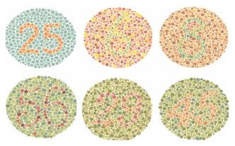 Color blindness test images
