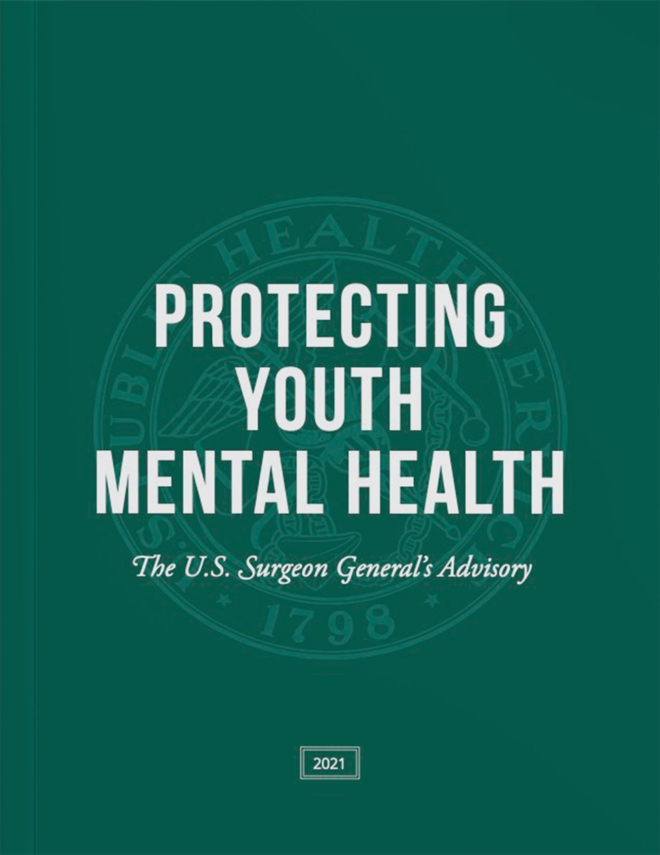 The Youth Mental Health advisory cover sheet, titled Protecting Youth Mental Health, The U.S Surgeon General's Advisory